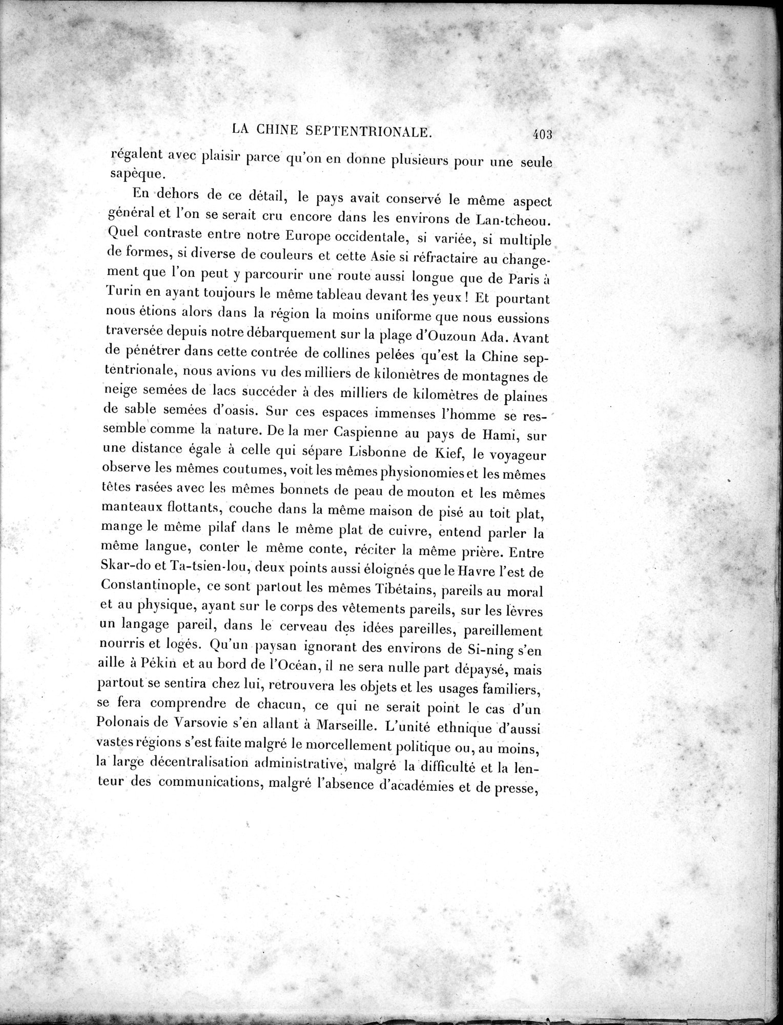 Mission Scientifique dans la Haute Asie 1890-1895 : vol.1 / Page 435 (Grayscale High Resolution Image)
