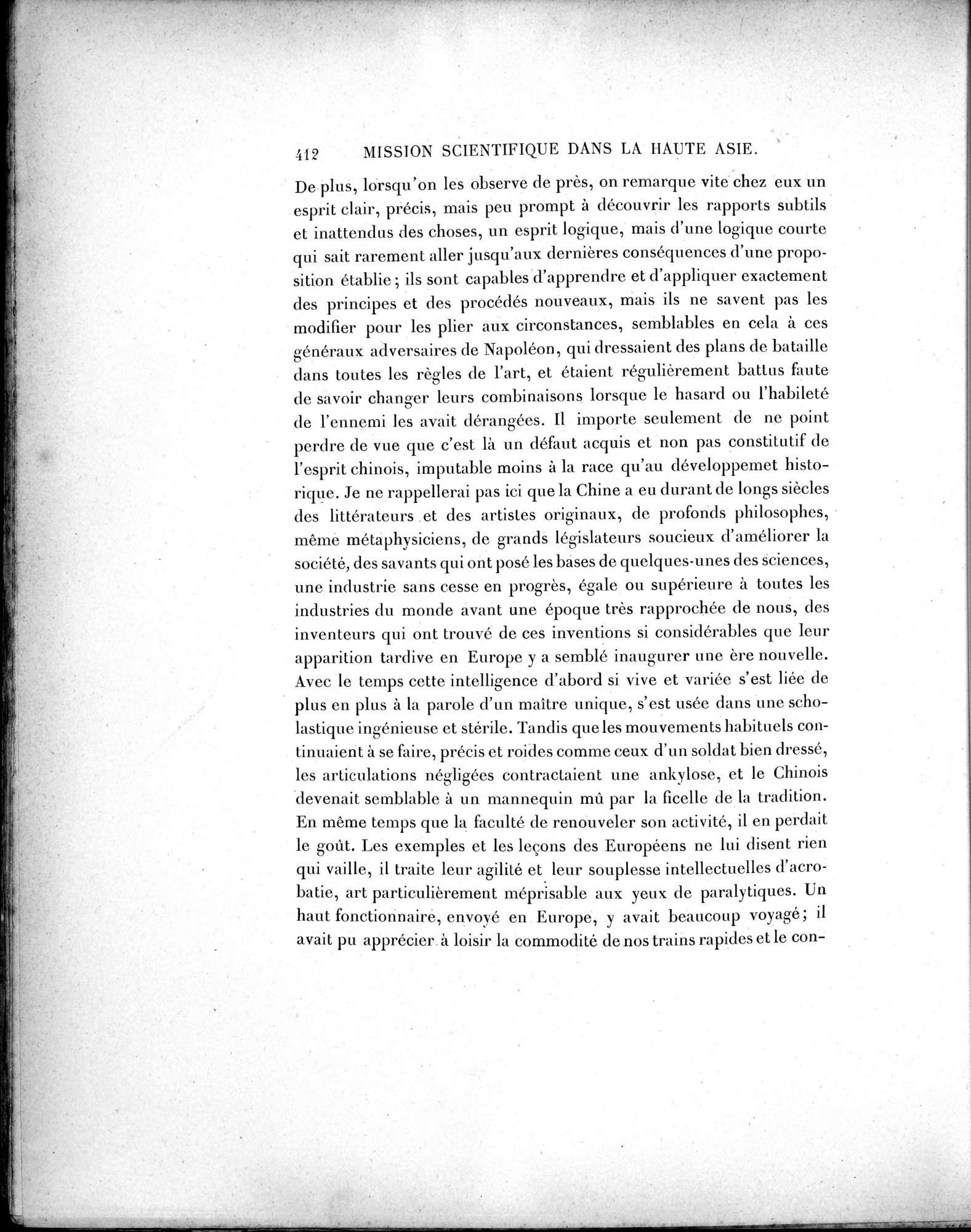 Mission Scientifique dans la Haute Asie 1890-1895 : vol.1 / 444 ページ（白黒高解像度画像）