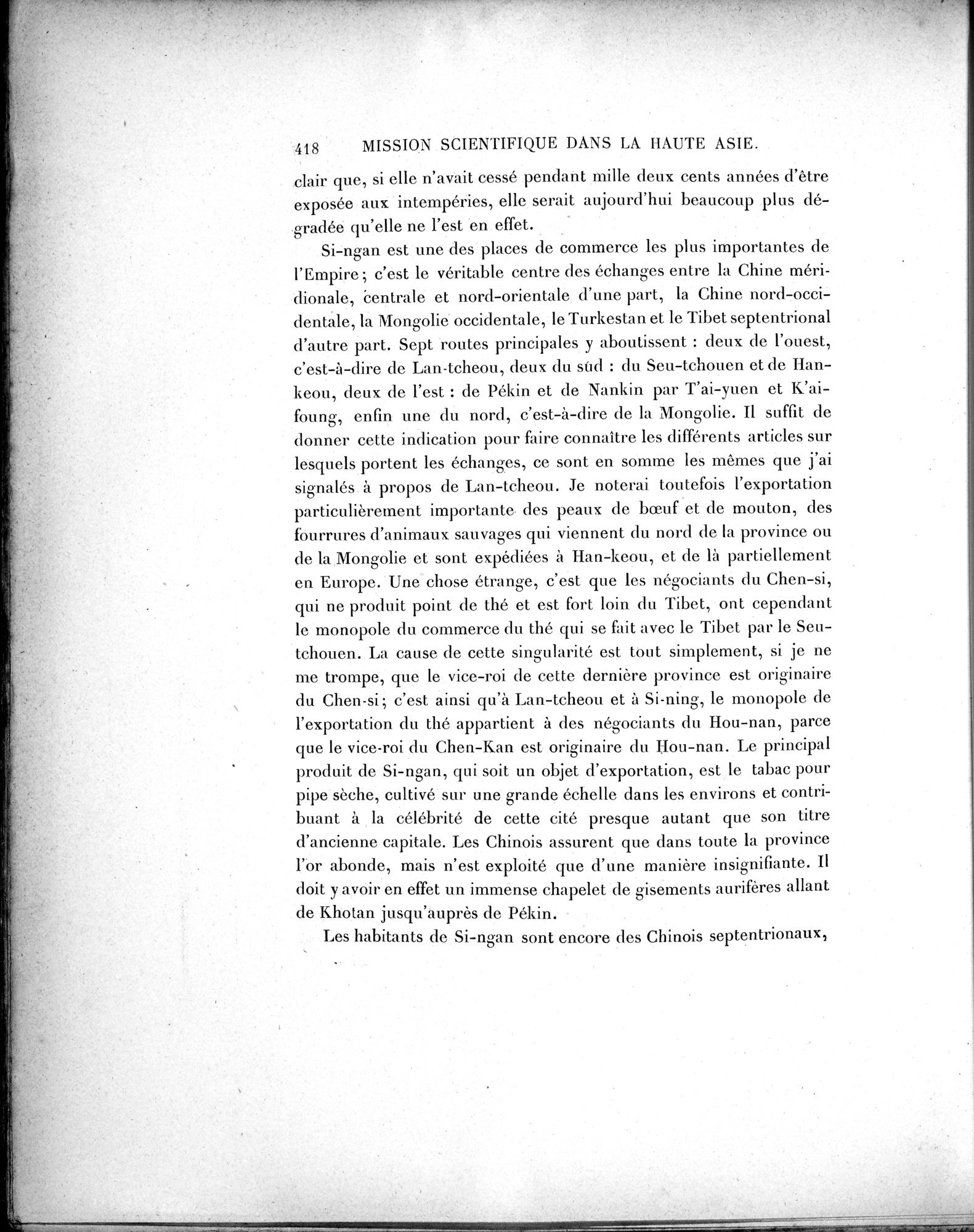 Mission Scientifique dans la Haute Asie 1890-1895 : vol.1 / Page 450 (Grayscale High Resolution Image)