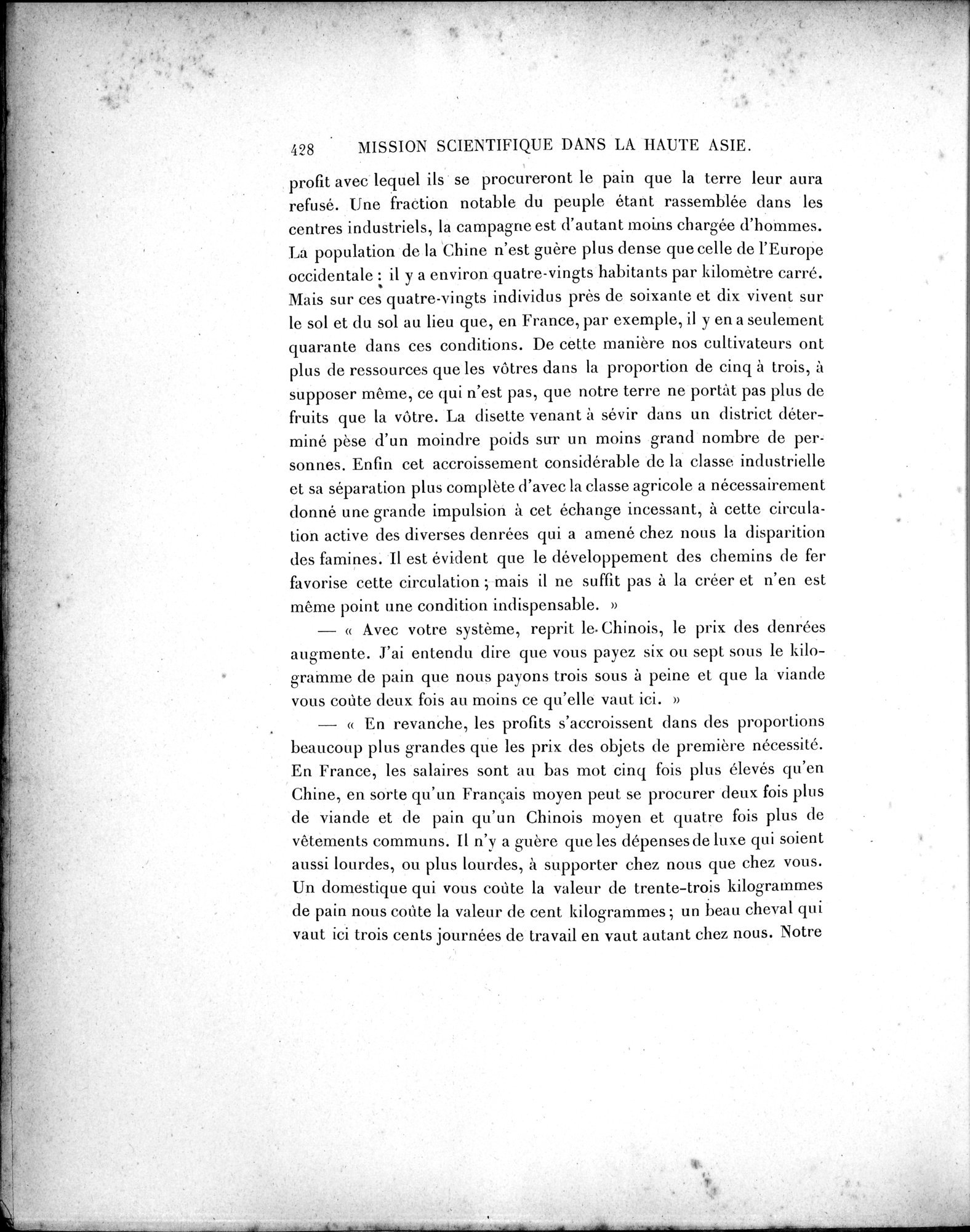 Mission Scientifique dans la Haute Asie 1890-1895 : vol.1 / 460 ページ（白黒高解像度画像）