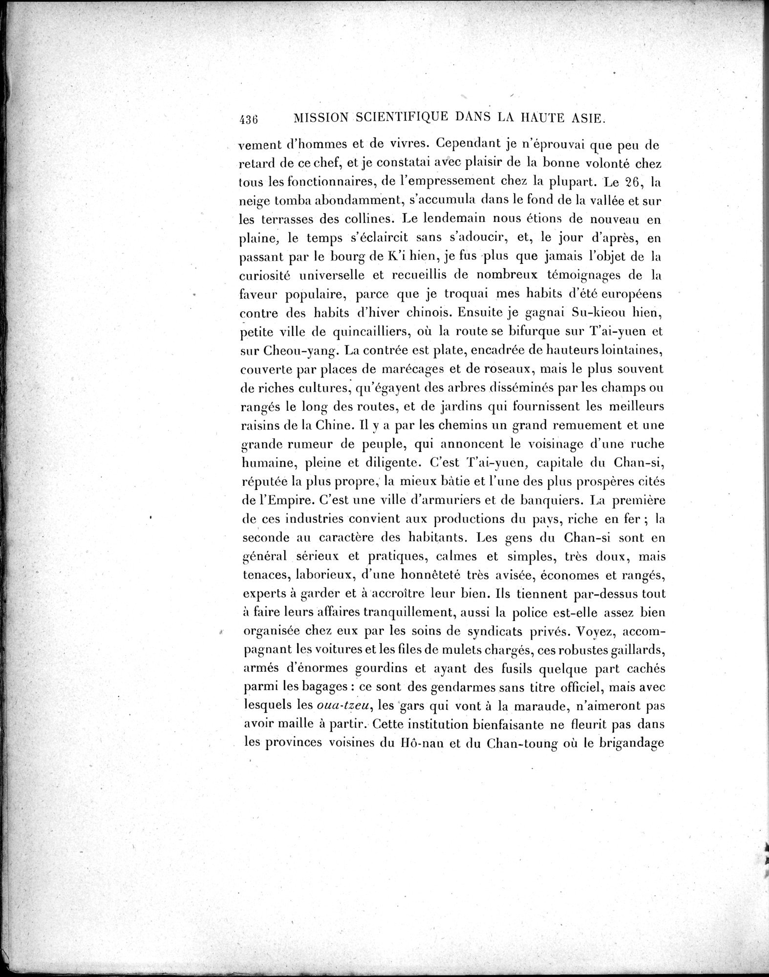 Mission Scientifique dans la Haute Asie 1890-1895 : vol.1 / 468 ページ（白黒高解像度画像）