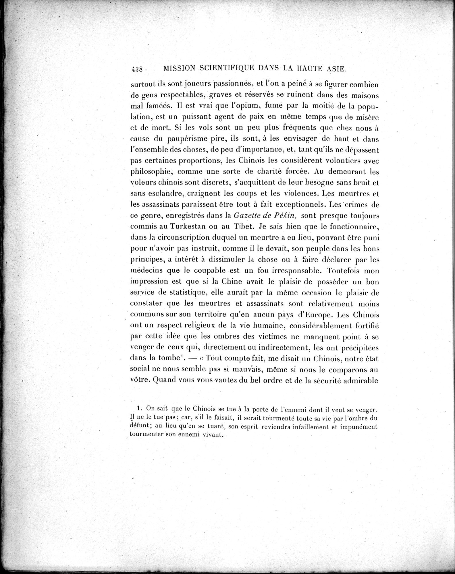 Mission Scientifique dans la Haute Asie 1890-1895 : vol.1 / 470 ページ（白黒高解像度画像）