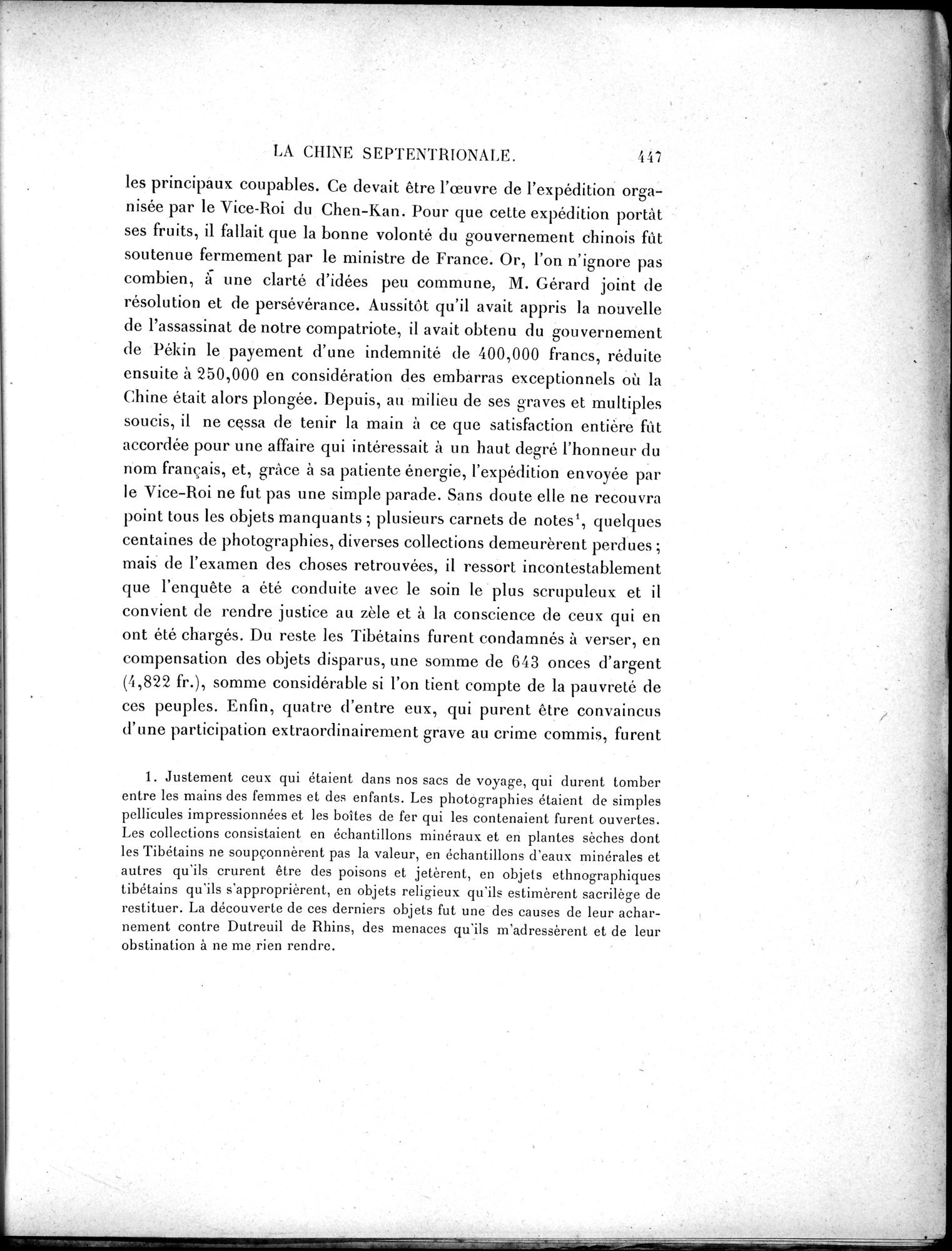 Mission Scientifique dans la Haute Asie 1890-1895 : vol.1 / Page 479 (Grayscale High Resolution Image)