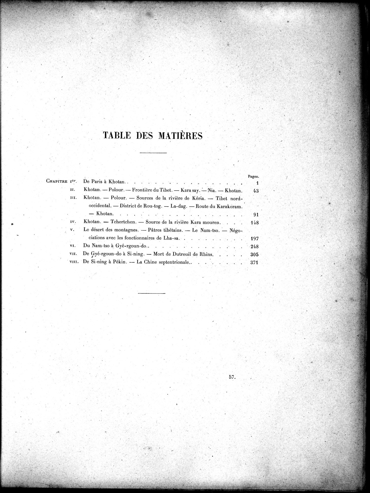 Mission Scientifique dans la Haute Asie 1890-1895 : vol.1 / 483 ページ（白黒高解像度画像）
