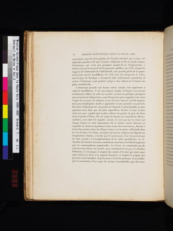 Mission Scientifique dans la Haute Asie 1890-1895 : vol.2 : Page 88