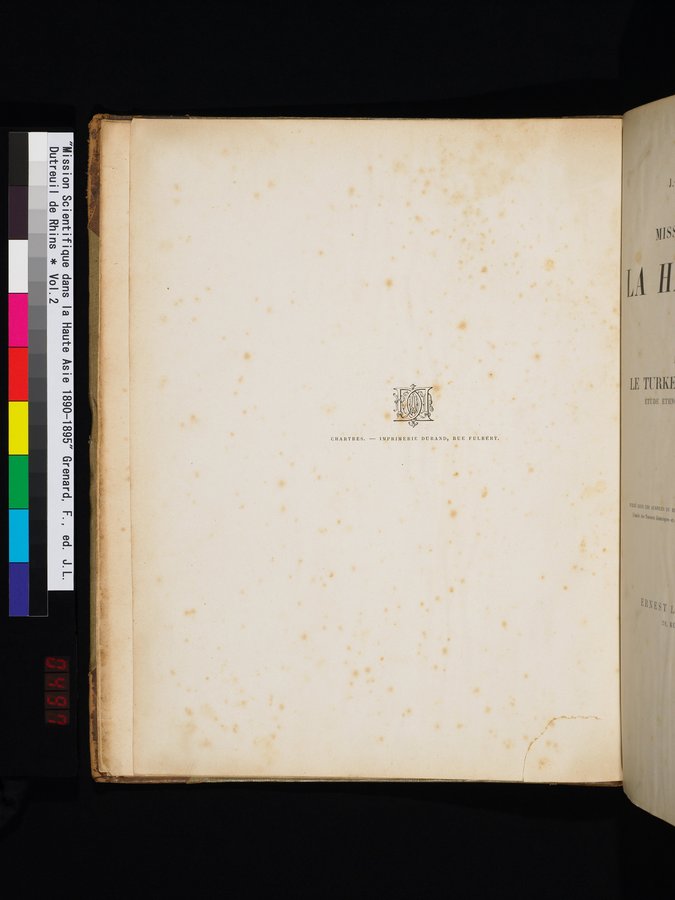 Mission Scientifique dans la Haute Asie 1890-1895 : vol.2 / 8 ページ（カラー画像）