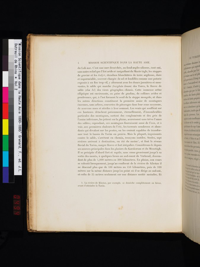 Mission Scientifique dans la Haute Asie 1890-1895 : vol.2 / 14 ページ（カラー画像）