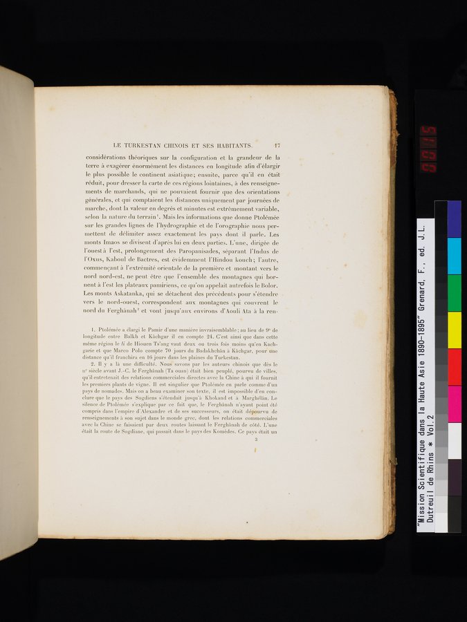 Mission Scientifique dans la Haute Asie 1890-1895 : vol.2 / 29 ページ（カラー画像）