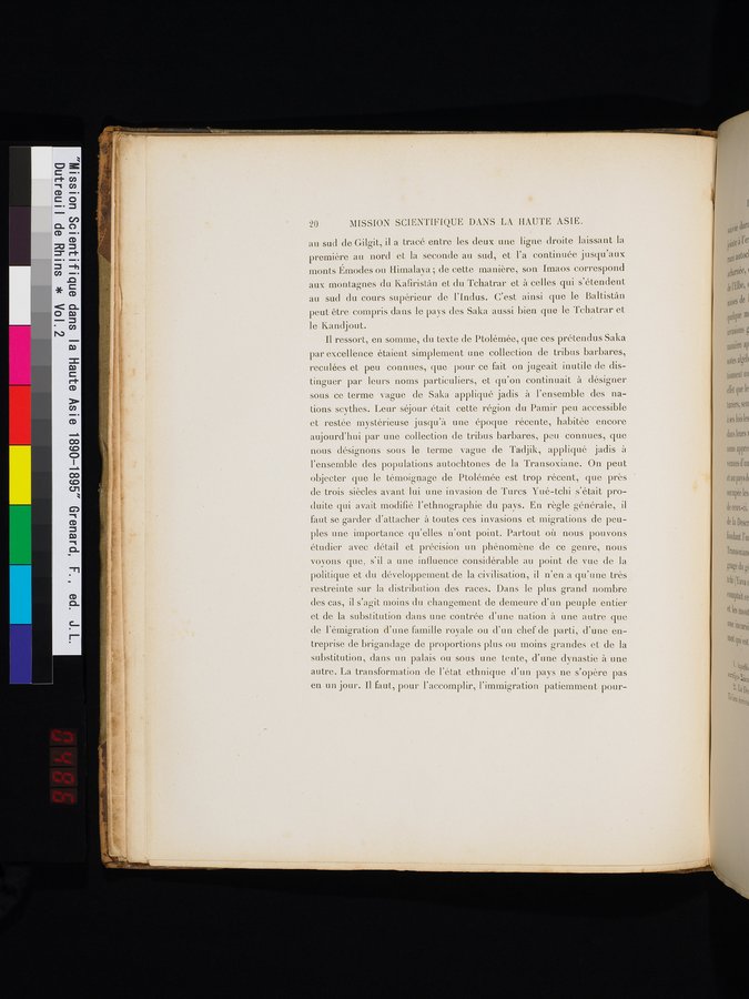 Mission Scientifique dans la Haute Asie 1890-1895 : vol.2 / 32 ページ（カラー画像）