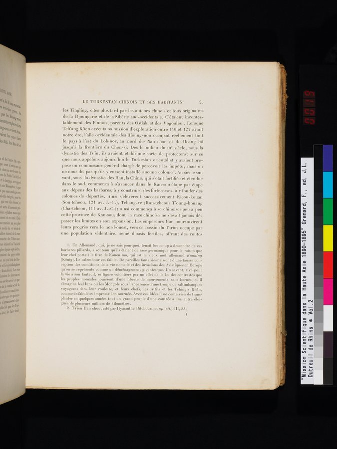 Mission Scientifique dans la Haute Asie 1890-1895 : vol.2 / 37 ページ（カラー画像）