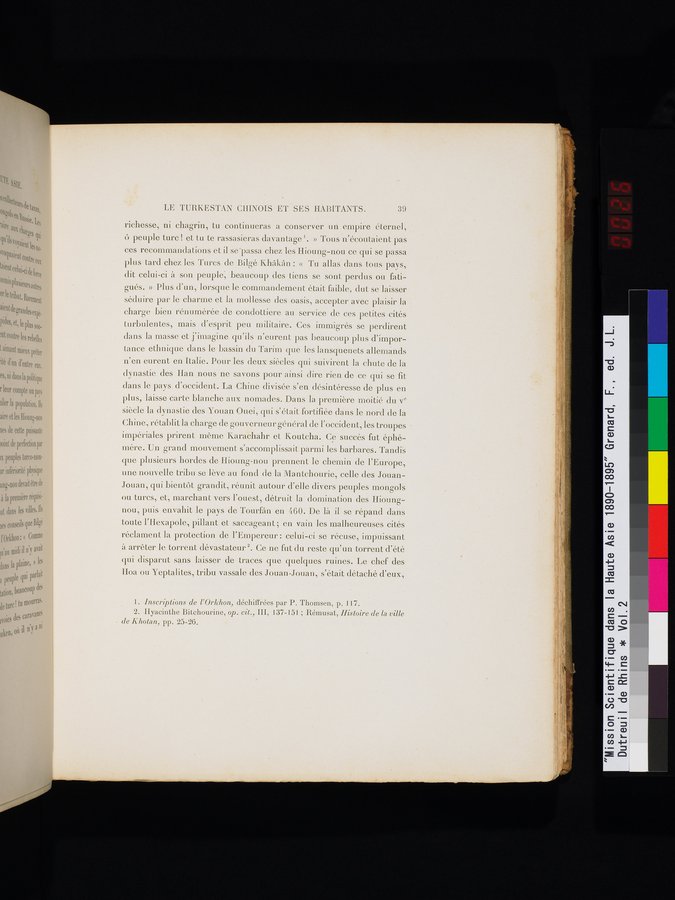 Mission Scientifique dans la Haute Asie 1890-1895 : vol.2 / 51 ページ（カラー画像）