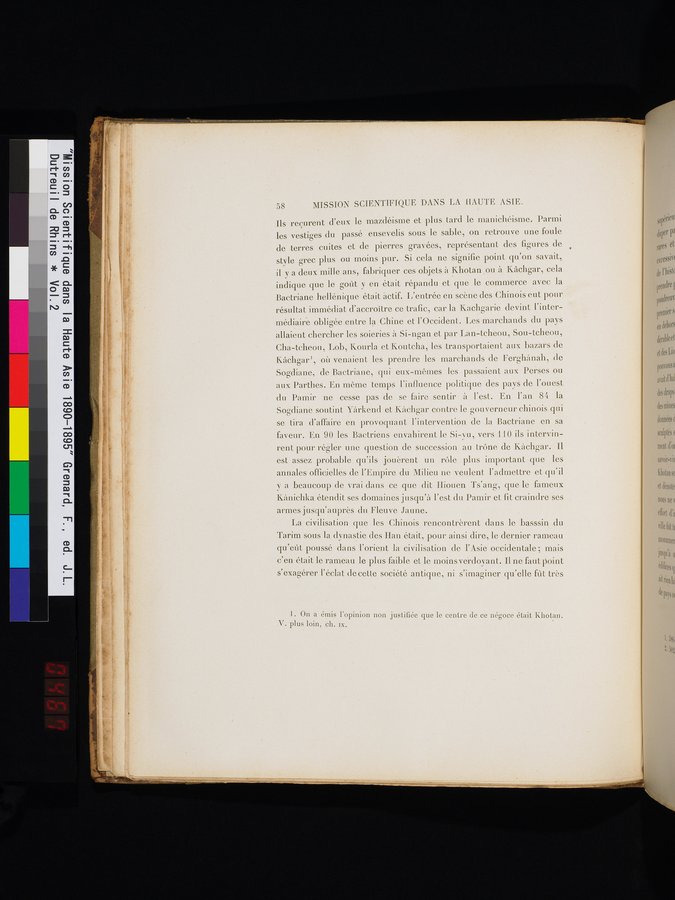 Mission Scientifique dans la Haute Asie 1890-1895 : vol.2 / 70 ページ（カラー画像）