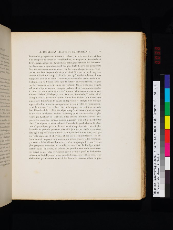 Mission Scientifique dans la Haute Asie 1890-1895 : vol.2 / 75 ページ（カラー画像）