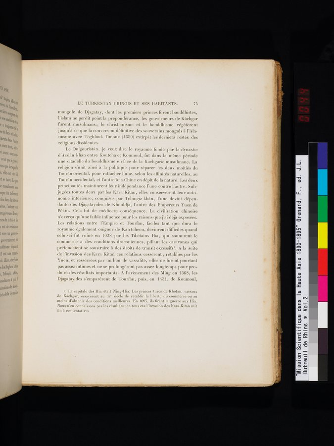 Mission Scientifique dans la Haute Asie 1890-1895 : vol.2 / 87 ページ（カラー画像）