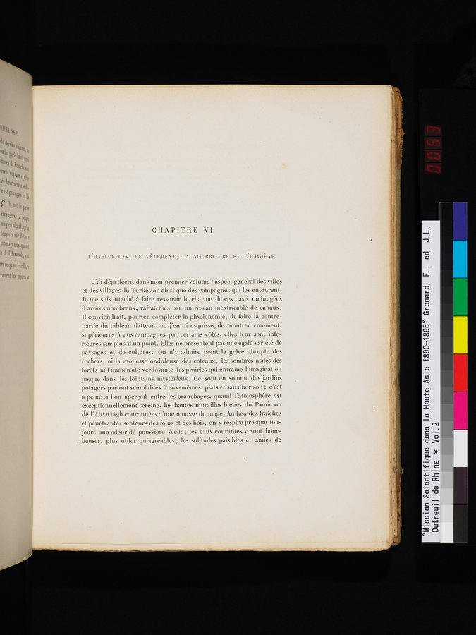 Mission Scientifique dans la Haute Asie 1890-1895 : vol.2 / 105 ページ（カラー画像）