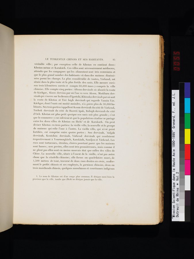 Mission Scientifique dans la Haute Asie 1890-1895 : vol.2 / 109 ページ（カラー画像）