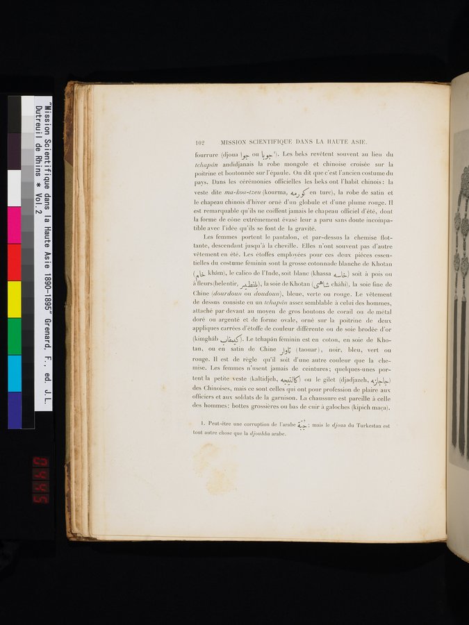 Mission Scientifique dans la Haute Asie 1890-1895 : vol.2 / 116 ページ（カラー画像）