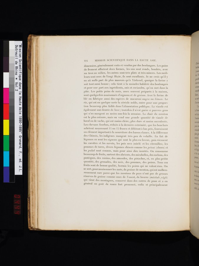Mission Scientifique dans la Haute Asie 1890-1895 : vol.2 / 120 ページ（カラー画像）