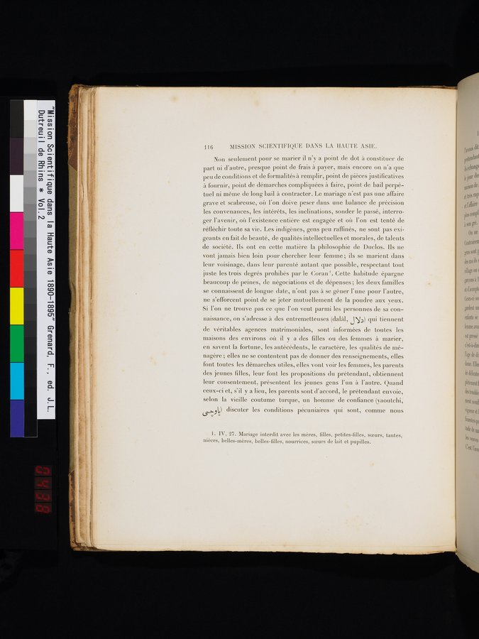 Mission Scientifique dans la Haute Asie 1890-1895 : vol.2 / 132 ページ（カラー画像）