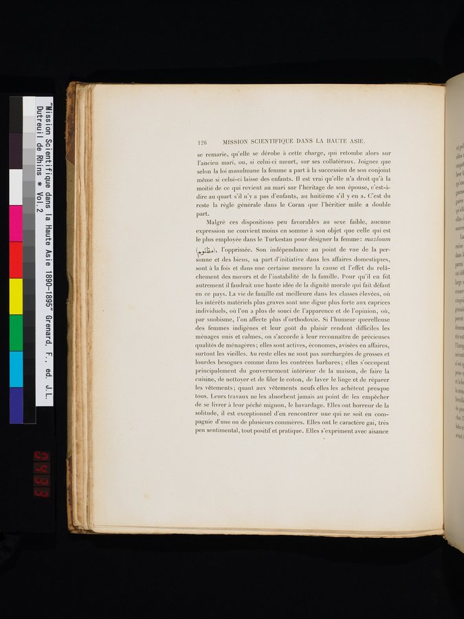 Mission Scientifique dans la Haute Asie 1890-1895 : vol.2 / 142 ページ（カラー画像）