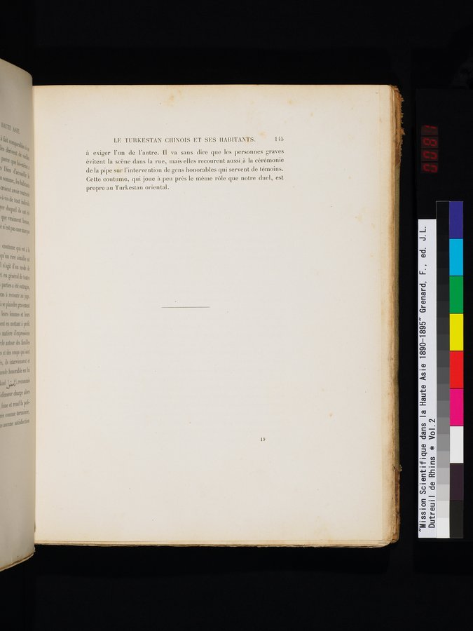 Mission Scientifique dans la Haute Asie 1890-1895 : vol.2 / 161 ページ（カラー画像）