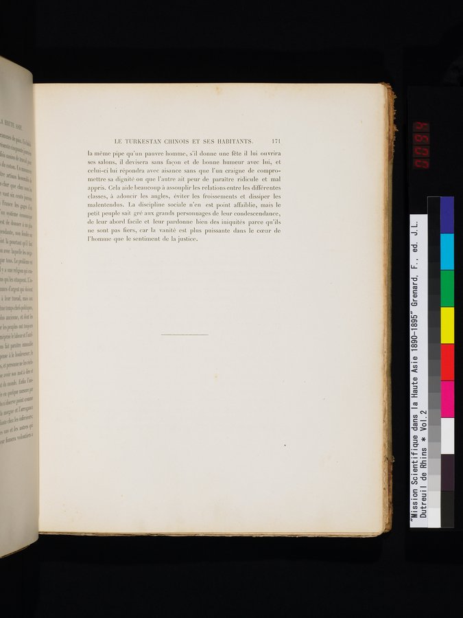 Mission Scientifique dans la Haute Asie 1890-1895 : vol.2 / 187 ページ（カラー画像）