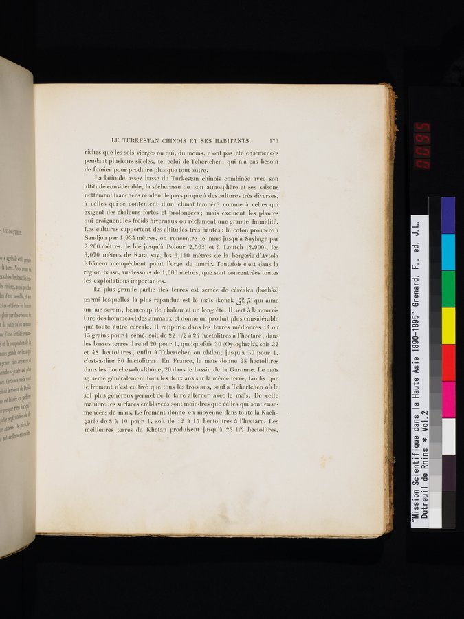Mission Scientifique dans la Haute Asie 1890-1895 : vol.2 / 189 ページ（カラー画像）