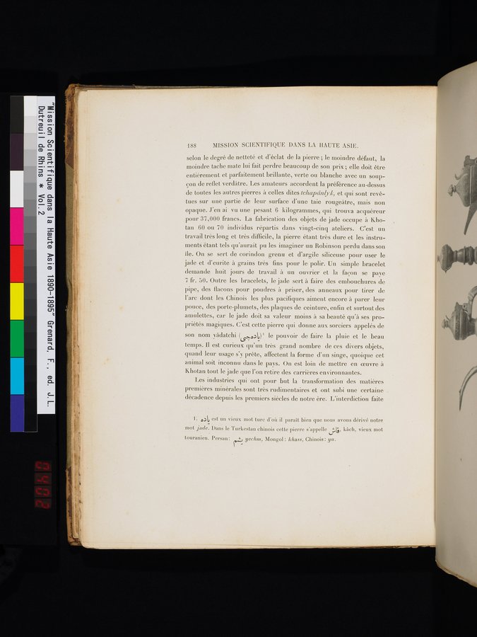 Mission Scientifique dans la Haute Asie 1890-1895 : vol.2 / 206 ページ（カラー画像）