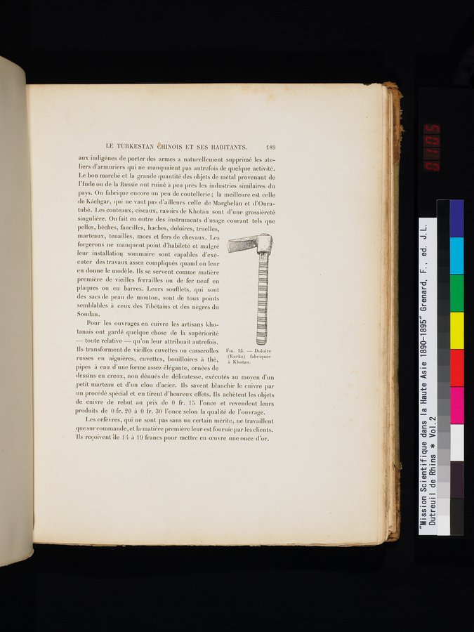 Mission Scientifique dans la Haute Asie 1890-1895 : vol.2 / 209 ページ（カラー画像）