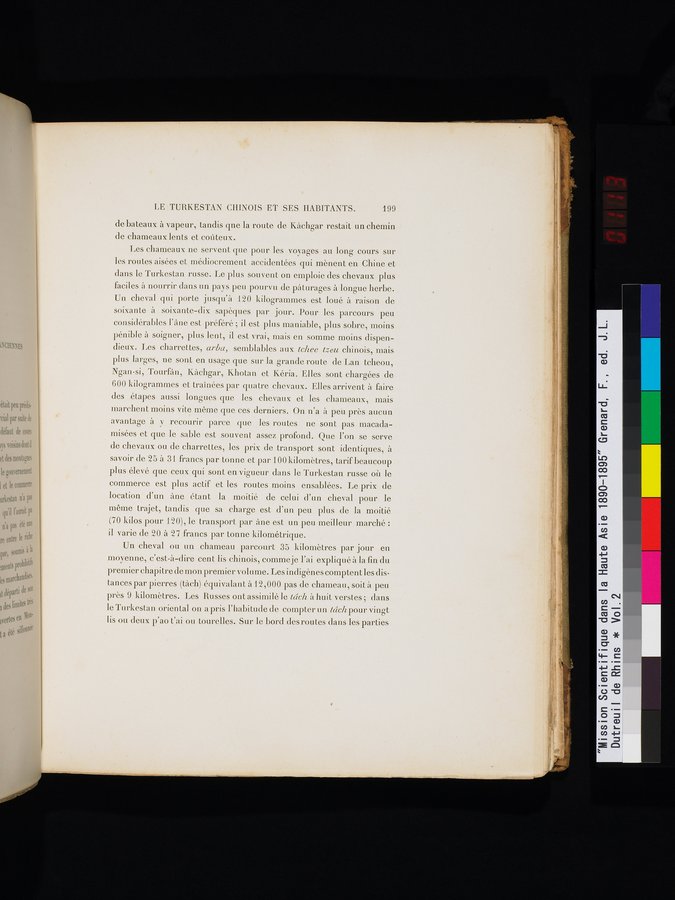 Mission Scientifique dans la Haute Asie 1890-1895 : vol.2 / 225 ページ（カラー画像）