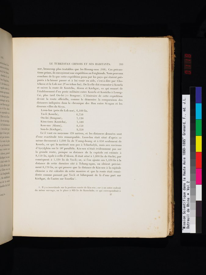 Mission Scientifique dans la Haute Asie 1890-1895 : vol.2 / Page 235 (Color Image)