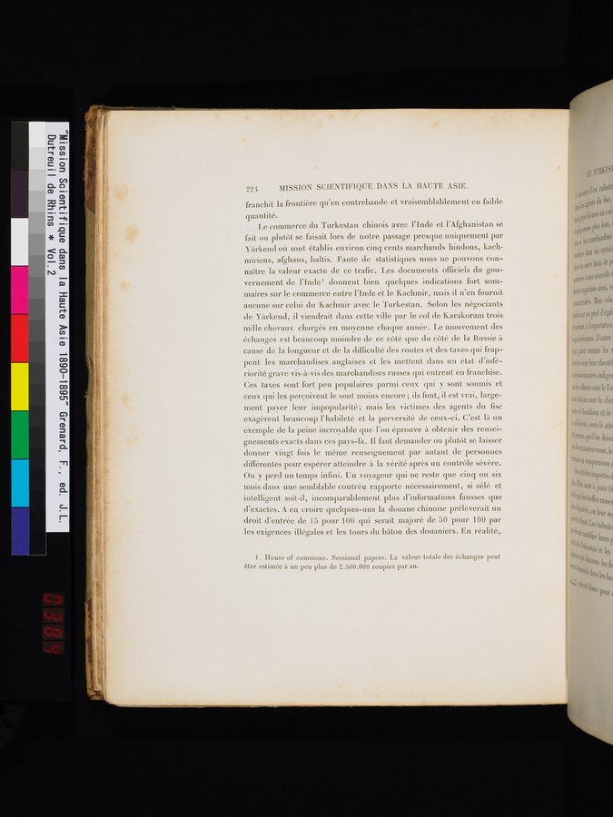 Mission Scientifique dans la Haute Asie 1890-1895 : vol.2 / 250 ページ（カラー画像）