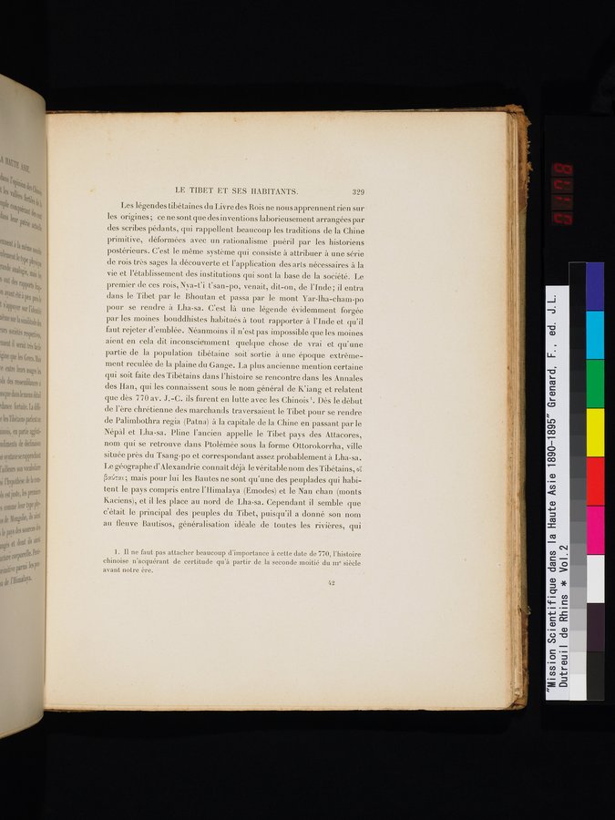 Mission Scientifique dans la Haute Asie 1890-1895 : vol.2 / 355 ページ（カラー画像）