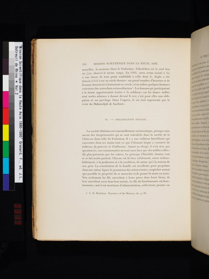 Mission Scientifique dans la Haute Asie 1890-1895 : vol.2 / 384 ページ（カラー画像）