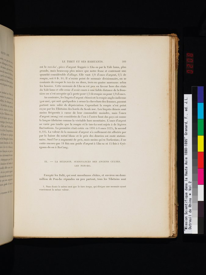 Mission Scientifique dans la Haute Asie 1890-1895 : vol.2 / 415 ページ（カラー画像）