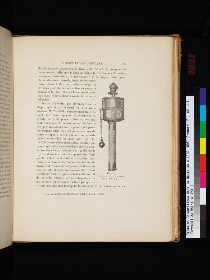 Mission Scientifique dans la Haute Asie 1890-1895 : vol.2 / Page 423 (Color Image)