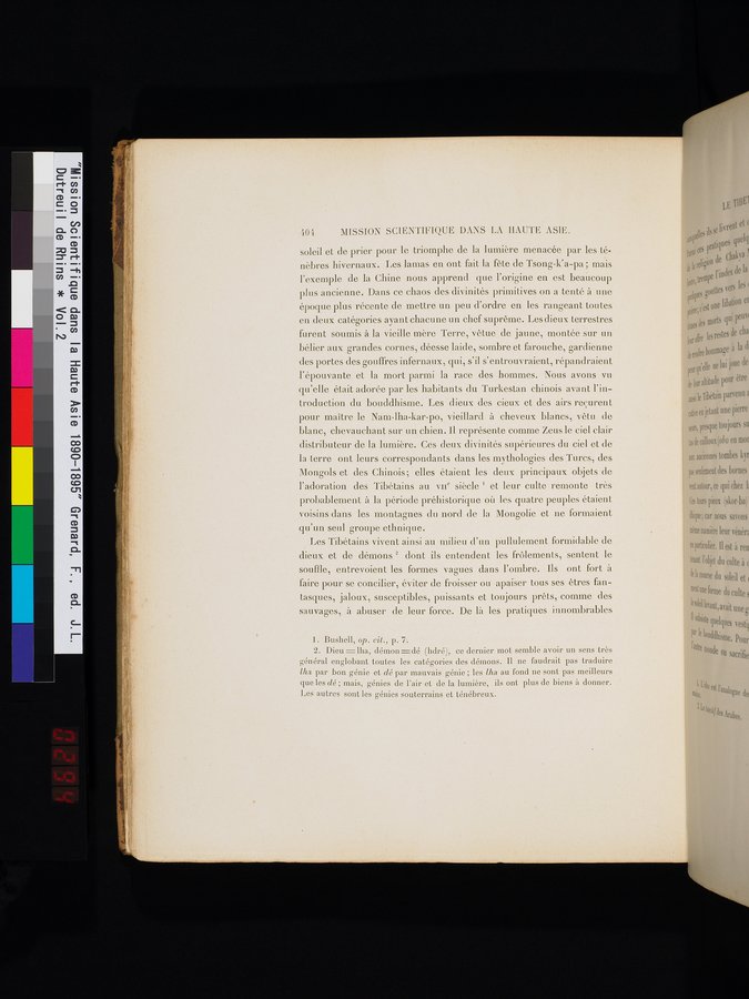 Mission Scientifique dans la Haute Asie 1890-1895 : vol.2 / 430 ページ（カラー画像）
