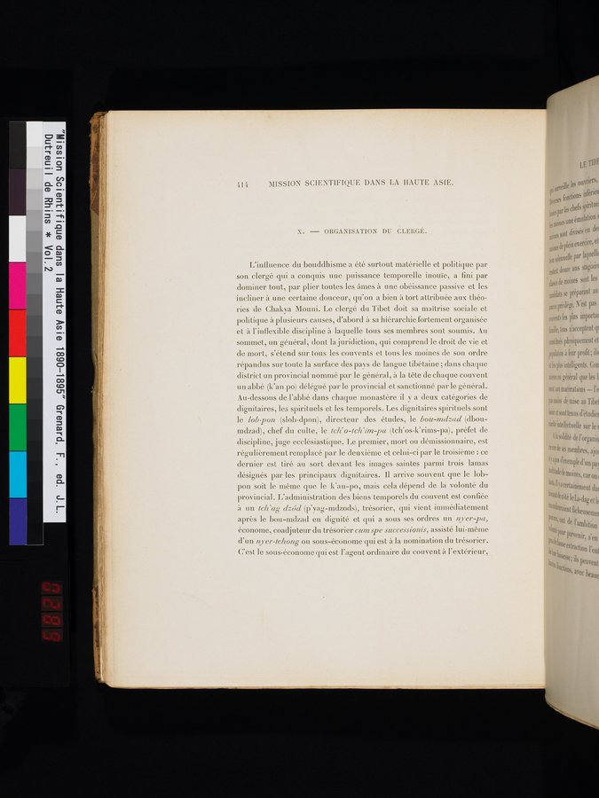 Mission Scientifique dans la Haute Asie 1890-1895 : vol.2 / 440 ページ（カラー画像）
