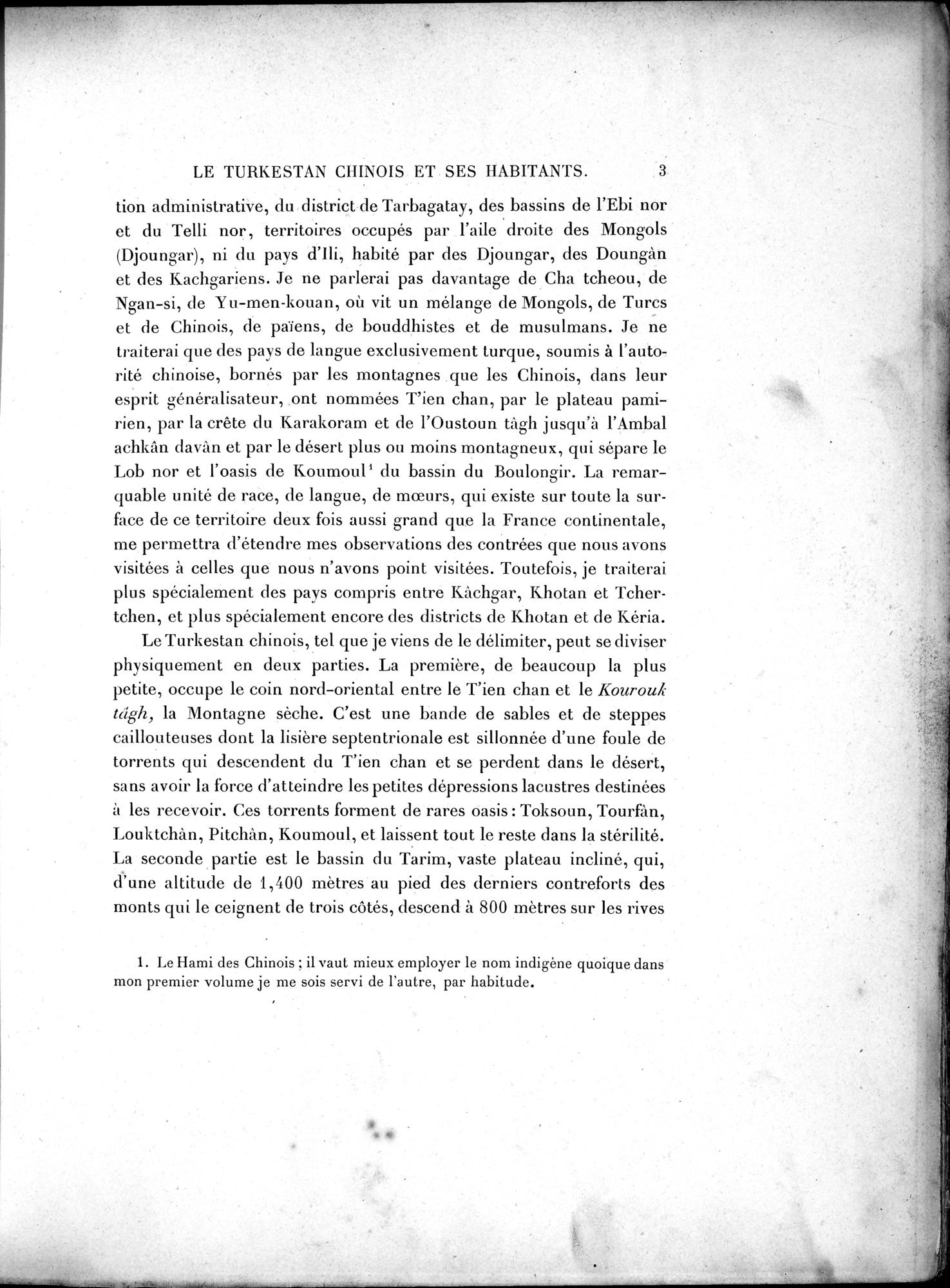Mission Scientifique dans la Haute Asie 1890-1895 : vol.2 / Page 13 (Grayscale High Resolution Image)