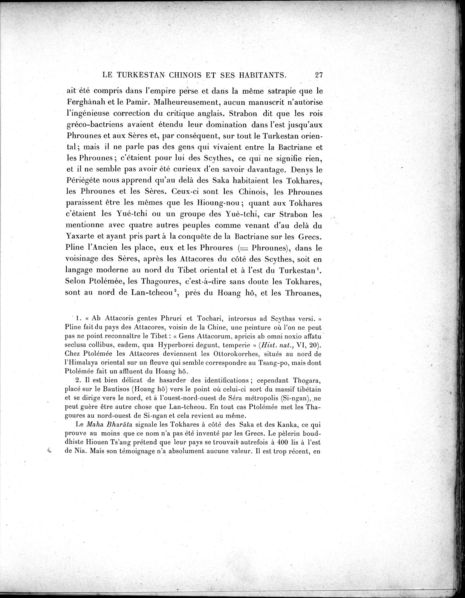 Mission Scientifique dans la Haute Asie 1890-1895 : vol.2 / 39 ページ（白黒高解像度画像）