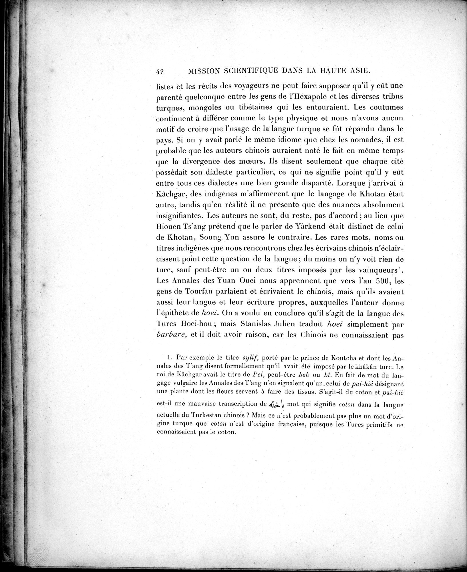 Mission Scientifique dans la Haute Asie 1890-1895 : vol.2 / Page 54 (Grayscale High Resolution Image)