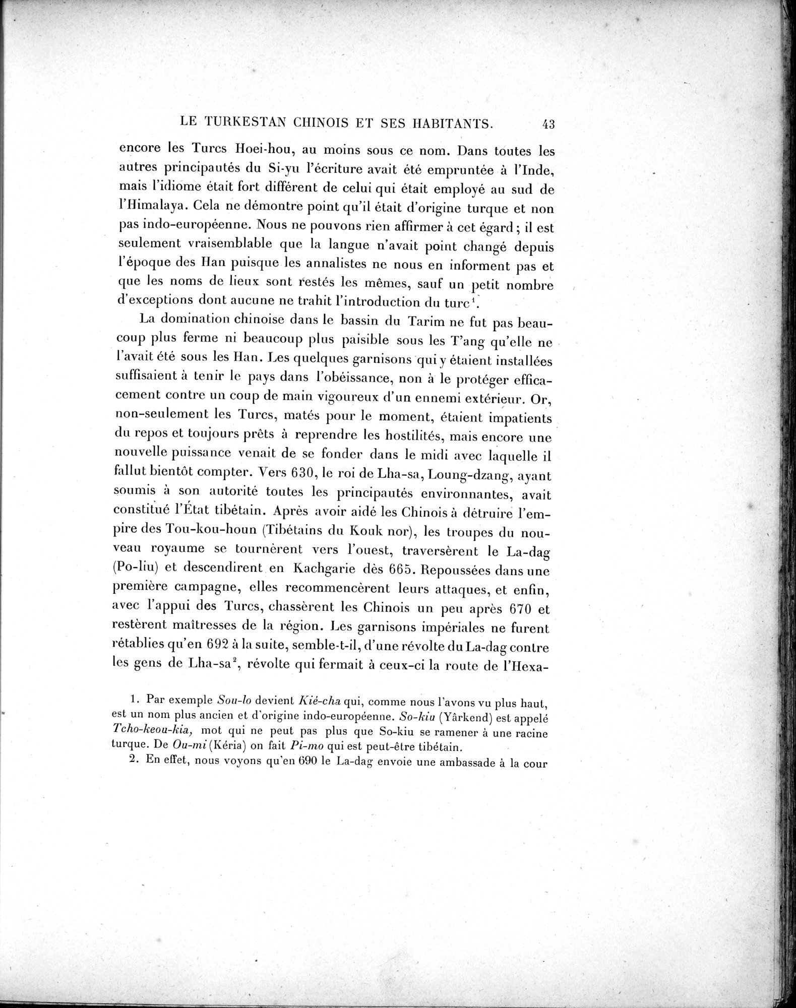 Mission Scientifique dans la Haute Asie 1890-1895 : vol.2 / Page 55 (Grayscale High Resolution Image)