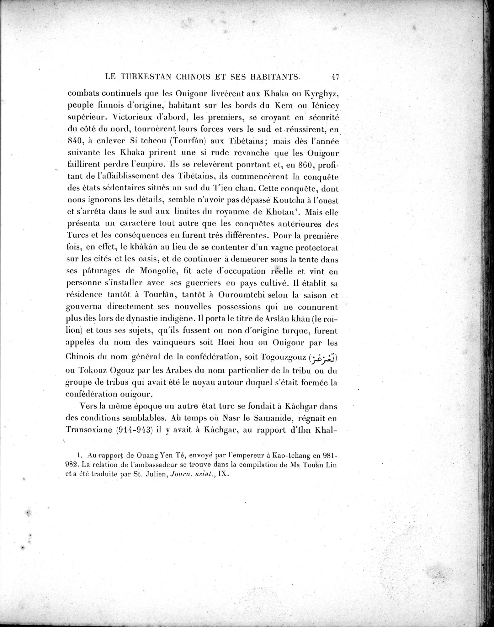 Mission Scientifique dans la Haute Asie 1890-1895 : vol.2 / Page 59 (Grayscale High Resolution Image)
