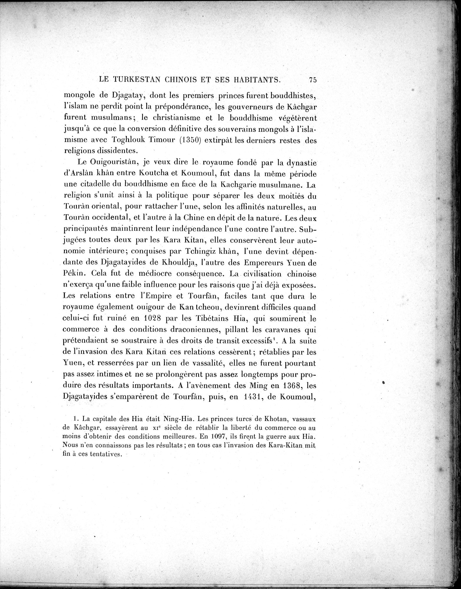 Mission Scientifique dans la Haute Asie 1890-1895 : vol.2 / Page 87 (Grayscale High Resolution Image)