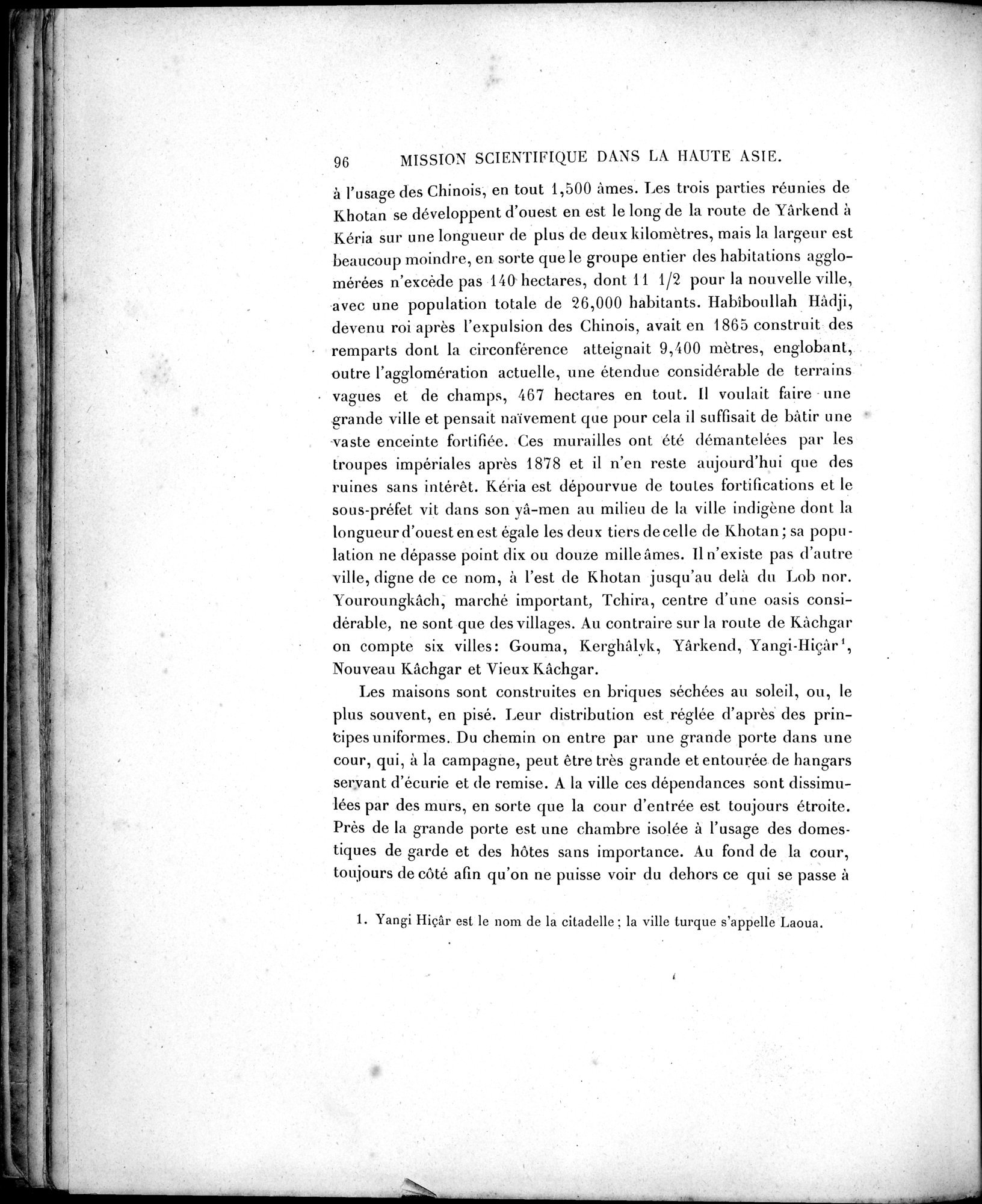 Mission Scientifique dans la Haute Asie 1890-1895 : vol.2 / Page 110 (Grayscale High Resolution Image)