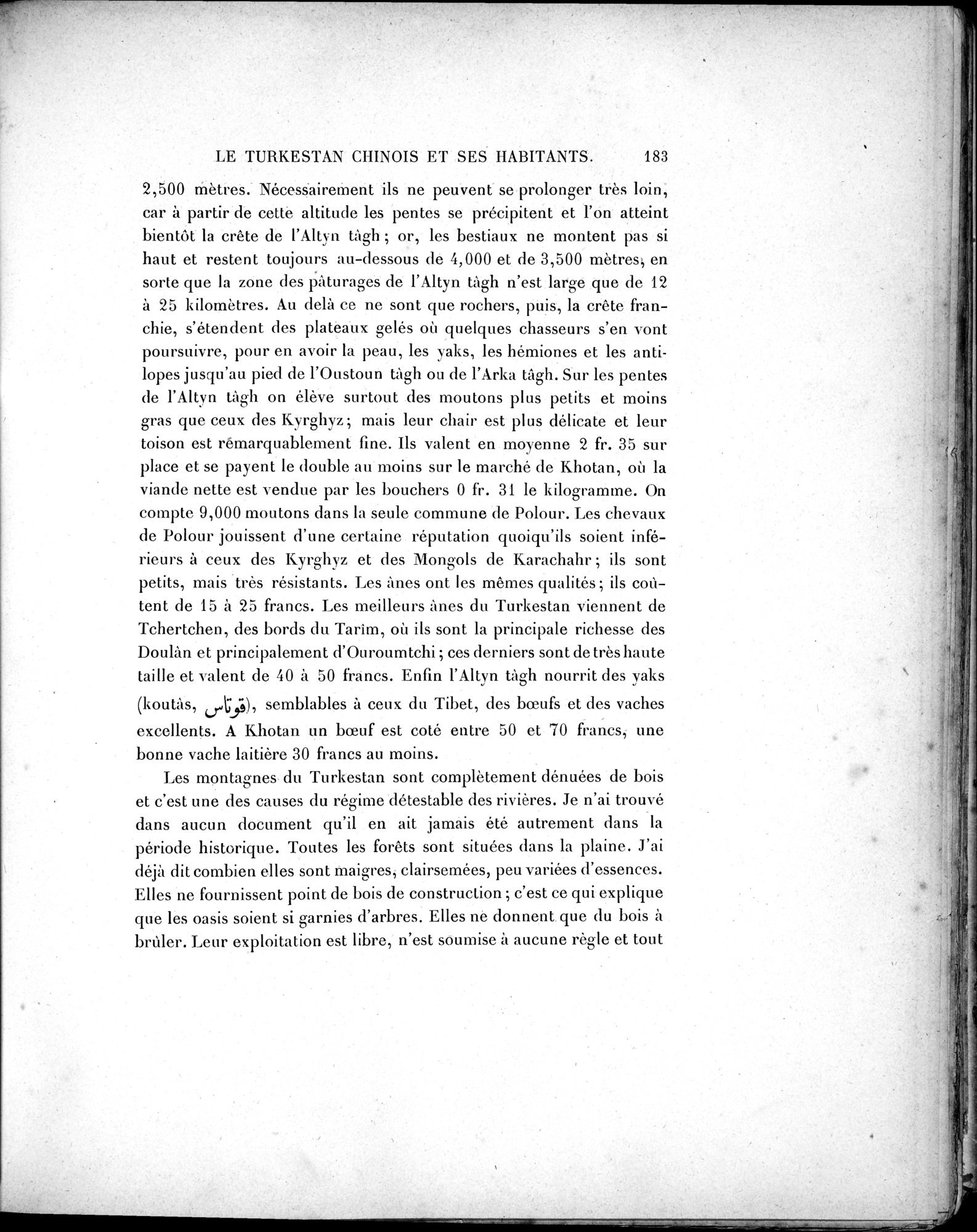 Mission Scientifique dans la Haute Asie 1890-1895 : vol.2 / 199 ページ（白黒高解像度画像）
