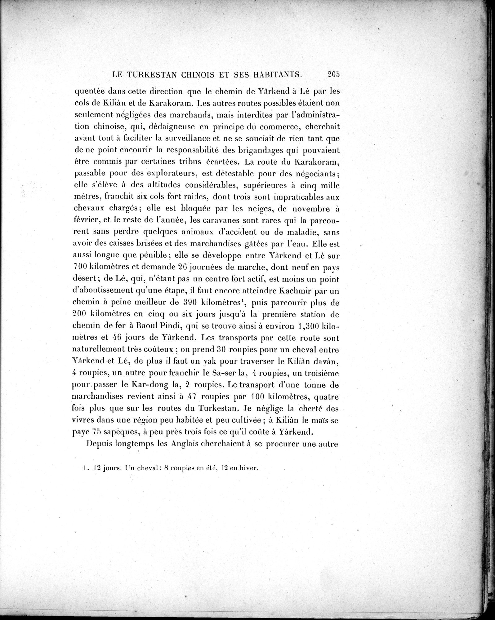 Mission Scientifique dans la Haute Asie 1890-1895 : vol.2 / 231 ページ（白黒高解像度画像）