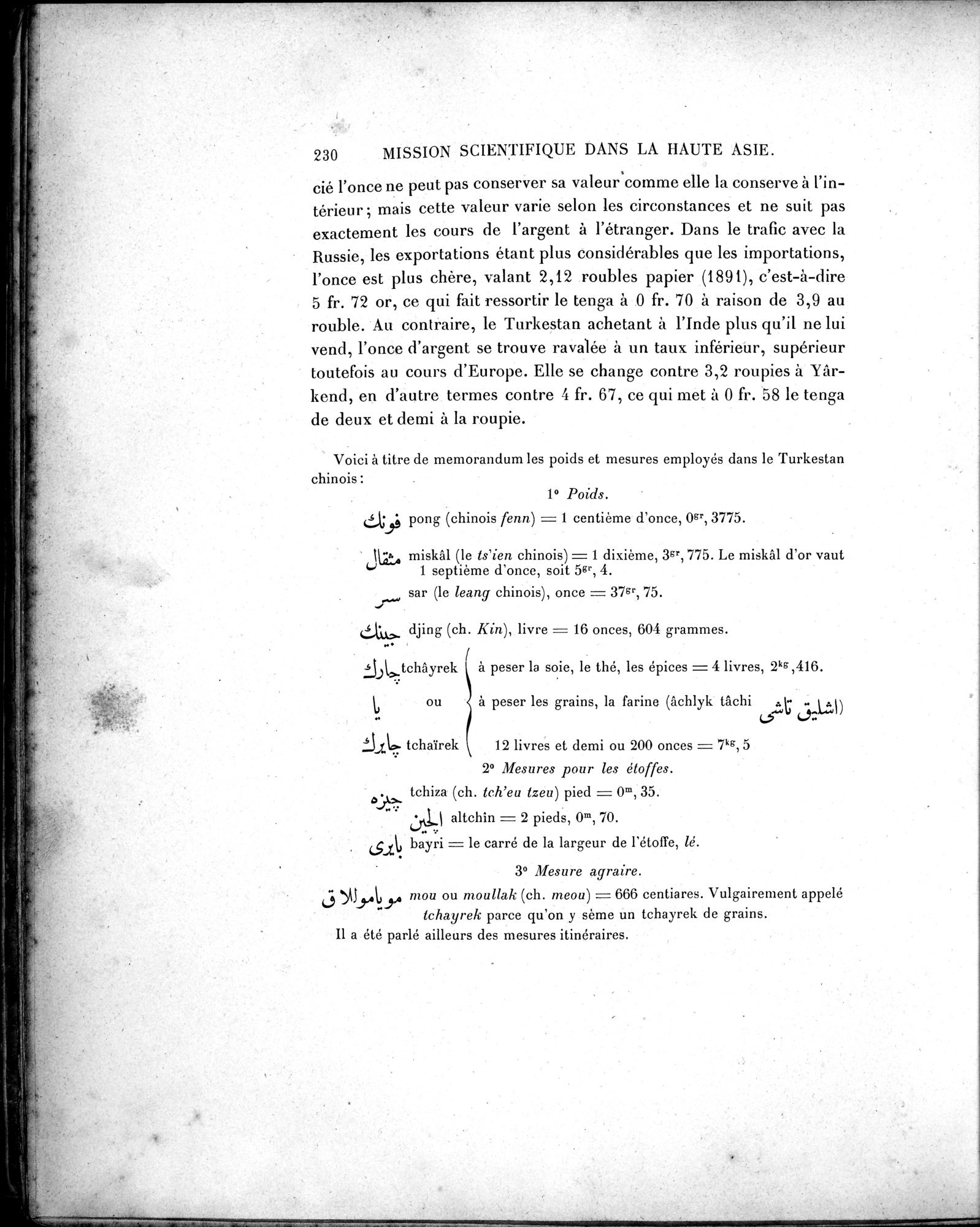 Mission Scientifique dans la Haute Asie 1890-1895 : vol.2 / Page 256 (Grayscale High Resolution Image)