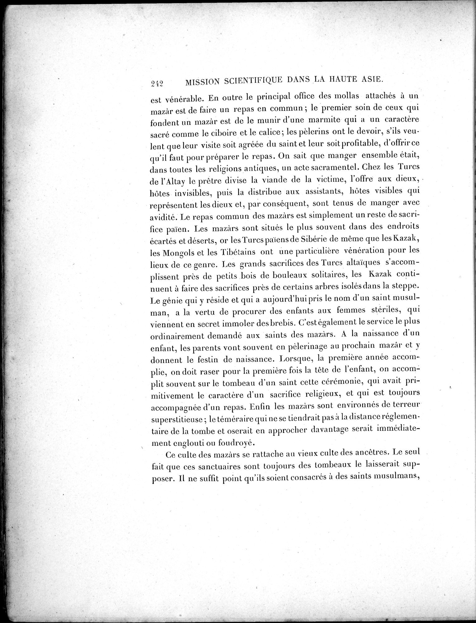 Mission Scientifique dans la Haute Asie 1890-1895 : vol.2 / Page 268 (Grayscale High Resolution Image)