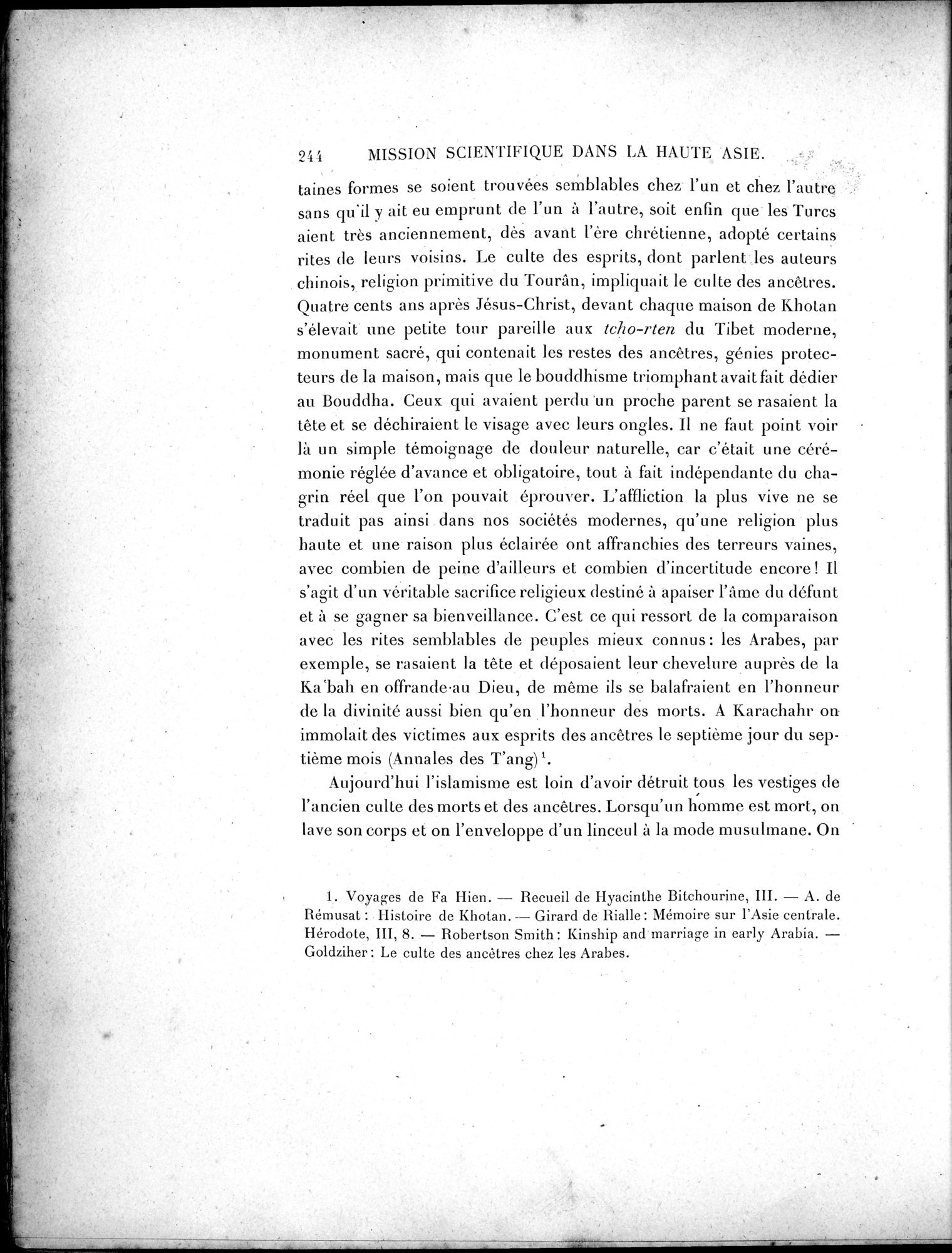 Mission Scientifique dans la Haute Asie 1890-1895 : vol.2 / Page 270 (Grayscale High Resolution Image)
